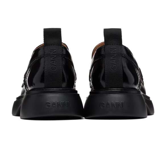 Ganni Black Everyday faux-leather Loafers - US 7 - Picture 6 of 7